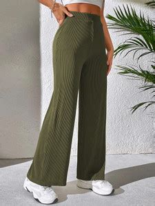 Leriya Fashion Regular Fit Women Green Trousers - Buy Leriya Fashion ...