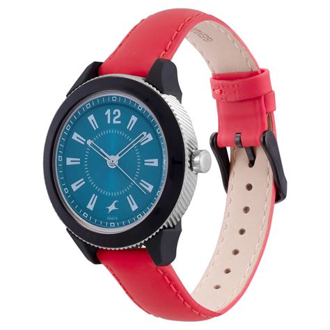 Buy Online Fastrack Modular Quartz Analog Blue Dial Leather Strap Watch ...