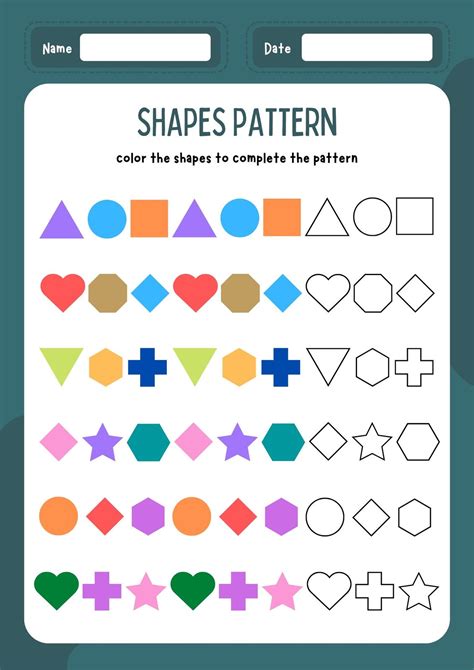 Image result for Simple Pattern Worksheet