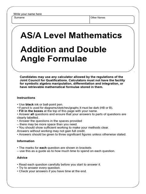 Image result for Addition Formulae