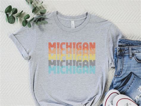 Retro Michigan Tshirt, Michigan Shirt, Michigan Made T-shirt, Michigan ...