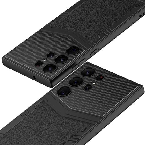 Vaku ® Samsung Galaxy S23 Ultra Carbon Shield Matte TPU Back Cover Case ...