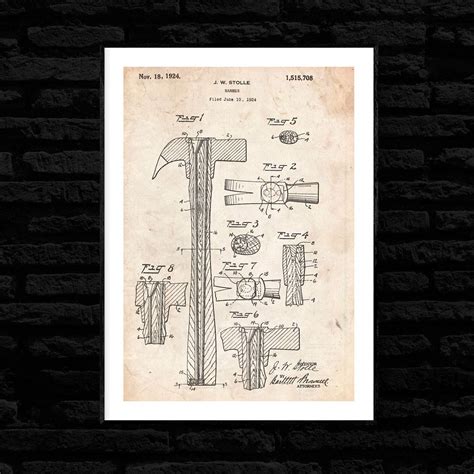 Buy Nacnic Patent Hammer. Sheet for framing. Designs, patents, Drawings ...