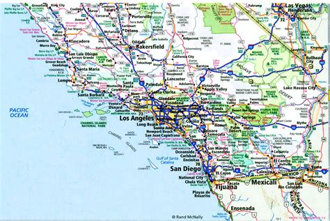 California Nevada interstate highways map I-5 I-8 I-10 I-15 I-80 state free number - U.S.