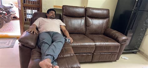 Amazon Brand - Solimo Ranttila Manual 3 Seater Leatherette Recliner ...