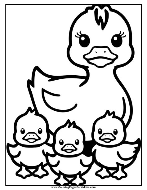 Duck Coloring Pages: 10 Free Printable PDFs