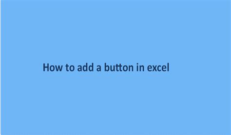Image result for Excel Button Tutorial