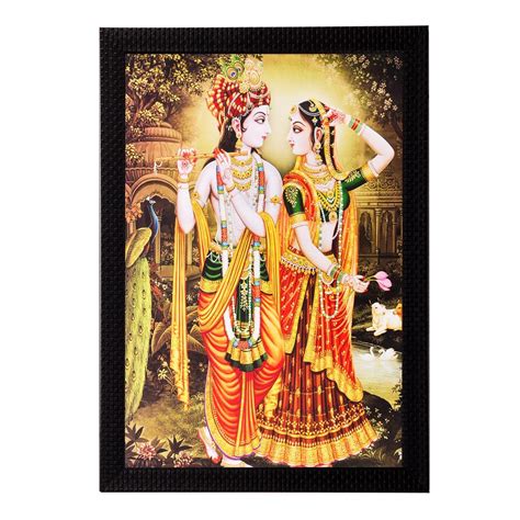 eCraftIndia 'Radha Krishna Romantic Moments' Matt Textured UV Art ...