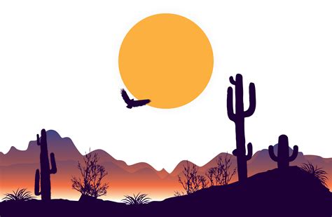 Arizona Desert Mountains Clip Art