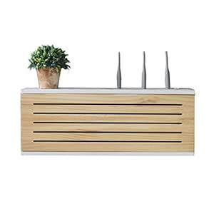Solid Wood Network Set-top Box Wall Mounted Router Storage Box TV Lower ...