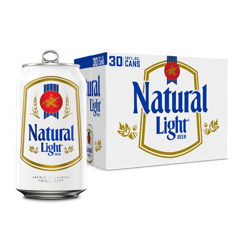 Natural Light Lager Domestic Beer 30 Pack 12 fl oz Aluminum Cans 4.2% ...