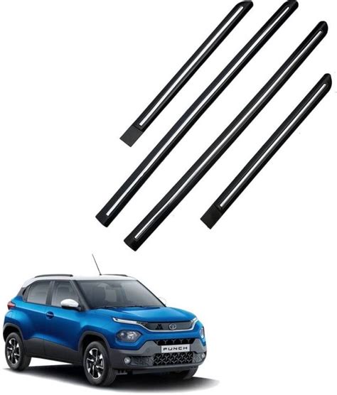 TECHMOZ TATA PUNCH DOOR SIDE BEADING CHROME LINE SET OF 4 Car Beading ...