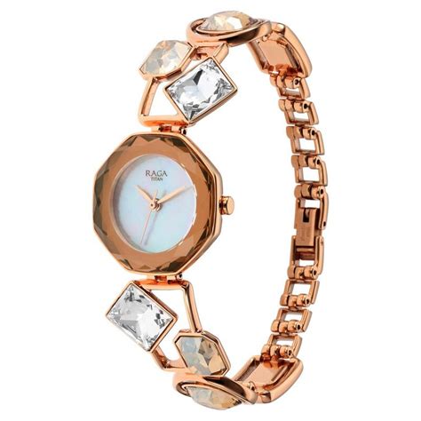 Buy Online Titan Raga Love All Analog Mother of pearl Dial Metal Strap ...