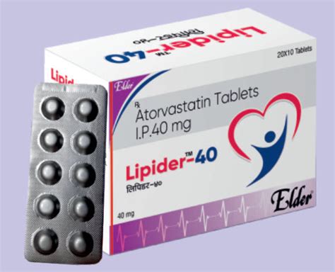 LIPIDER 40 TABS 10'S ( Atorvastatin Calcium 40 MG ) by Elder – IshwarPharma