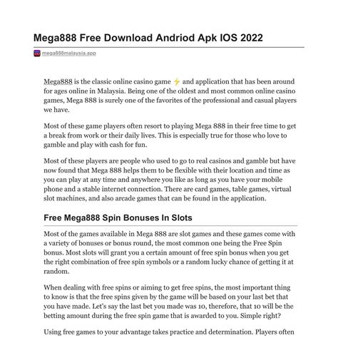 Mega Spin 777 Download Ios Apk