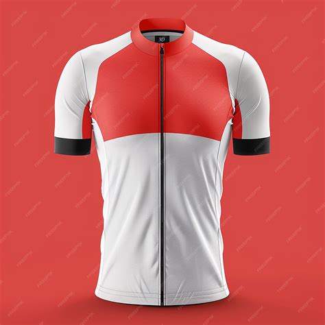 Premium Photo | A red and white shirt with a white and black design on ...