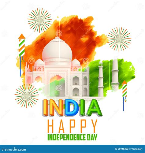 Taj Mahal With Tricolor Indian Flag Frame And Text In Hindi Jai Hind ...