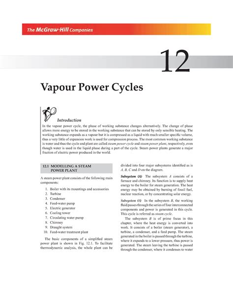Rankine - 380 Thermal Engineering Vapour Power Cycles Introduction ...