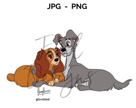 Lady and the Tramp, Dogs, Fan Art, Clipart, Clip Art, T-shirt, Wall Art ...