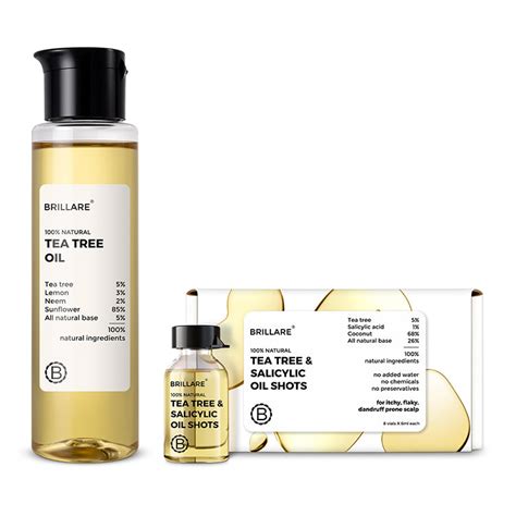 Tea Tree & Salicylic Oil Shots and Tea Tree Oil Combo For Dandruff Con ...