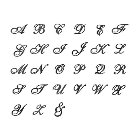 Decorative Letters Acrylic - Calligraphic Style | wall-art.com