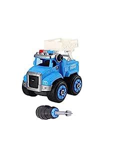 Buy lil Creative DIY Police Carrier Jeep Car Toy Set for kifds Infants ...