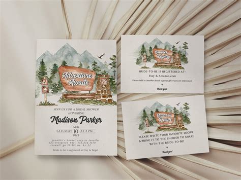 National Park Bridal Shower Bundle Printable Template – Wilde Peach Party