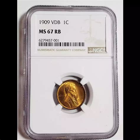 1909 VDB Small Cents Lincoln, Wheat Ears Reverse NGC MS-67 RB - Bob ...