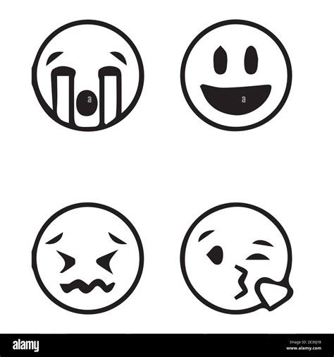 creative emojis set collection Stock Vector Image & Art - Alamy