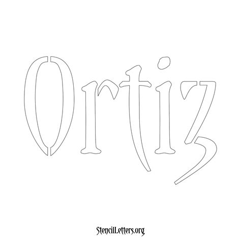 Ortiz Free Printable Family Name Stencils with 6 Unique Typography and ...