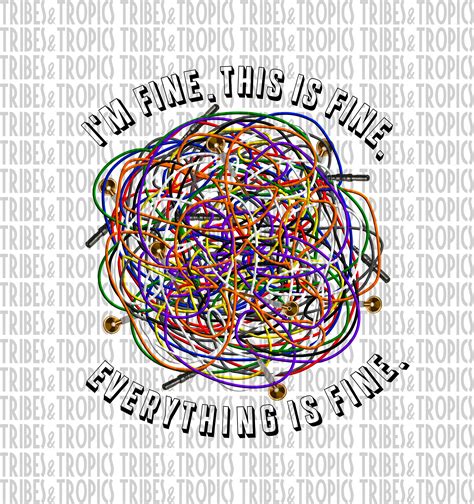 EEG Wires Tangled Everything is Fine PNG, Sleep Tech Humor, Sleep Technologist, RPSGT Digital ...