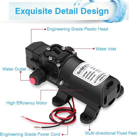 Buy High Pressure Diaphragm Water Pump 12V Self-priming Water Pump ...
