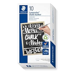 Staedtler Lumocolor Chalk Marker white with bullet tip - 344-0 - 1 pc ...
