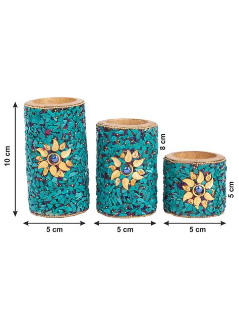 Meenakari Tea Light Candle Holders | Shop Elegant Set Now