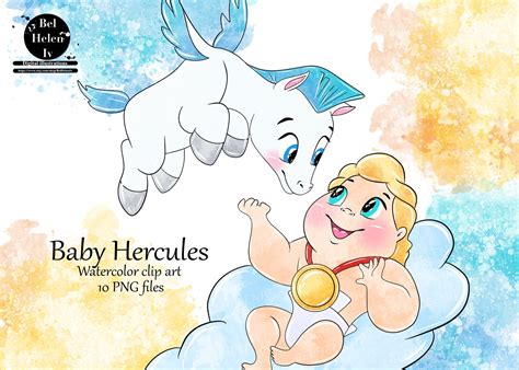 Baby Hercules clipart Hercules PNG watrcolor Hercules | Etsy