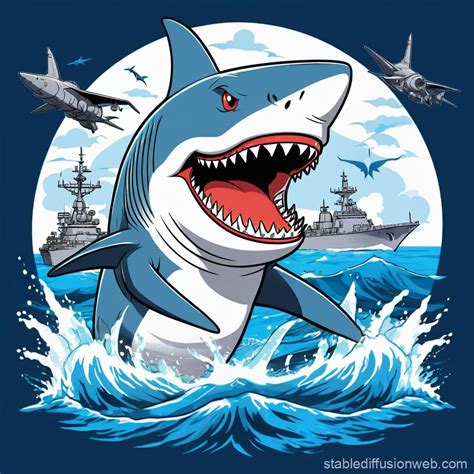 a pencil stroke style t shirt design with a well built shark in a naval officer uniform the ...