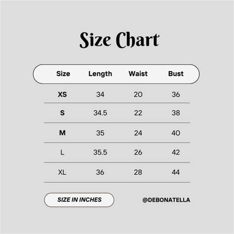 Size Guide – Debonatella