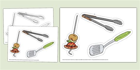 Barbecue Tools Cut Outs (teacher made) - Twinkl