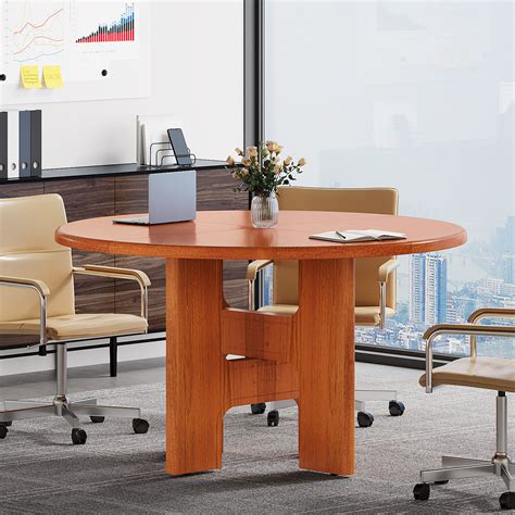 Latitude Run® Small Round Conference Table For 4 | Wayfair