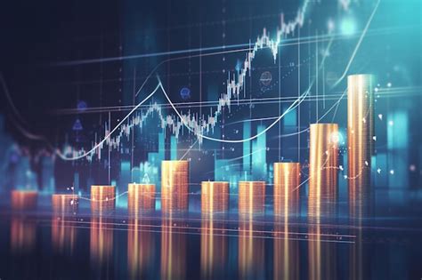 Trading trends financial stock market data displayed with double ...