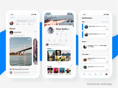 Facebook iOS App Redesign Concept | Social app design, Mobile app ...