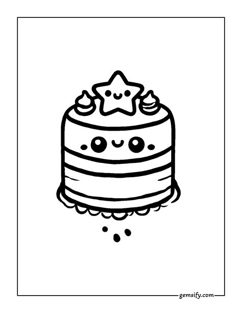 Cute Cake Coloring Pages