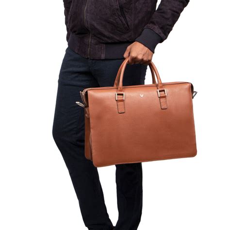 Buy Tan Enzo 02 Laptop Bag Online - Hidesign