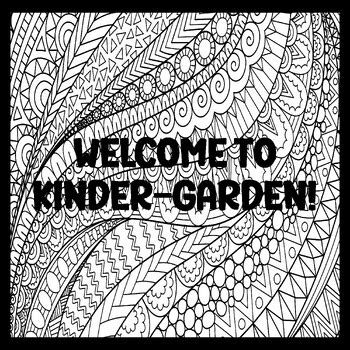 WELCOME TO KINDER-GARDEN! 3 by 3 Feet Back To School Bulletin Boards ...
