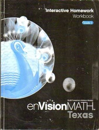 Interactive Homework, Workbook, Grade 5 (enVisionMATH Texas) : Amazon ...