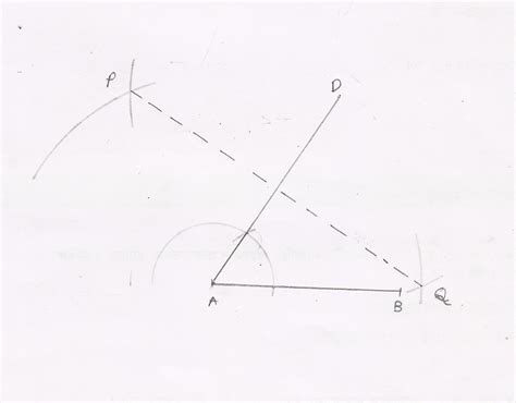 Draw the line segment AB= 5CM. from the point A, draw a line segment AD ...