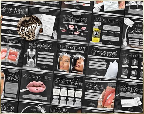 30 Aesthetics Practitioner Social Media Canva Templates | Luxury ...