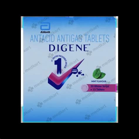 DIGENE MINT TABLET 15'S Price, Uses, Side Effects & Substitutes | Medkart
