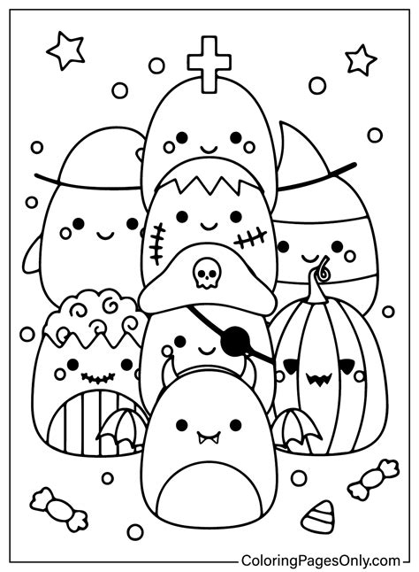 Squishmallow Halloween Coloring Sheet - Free Printable Coloring Pages