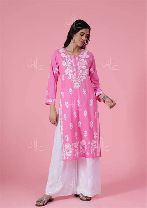 Chikankari Kurti Online - Hand Embroidered Chikankari Kurtas for Women ...